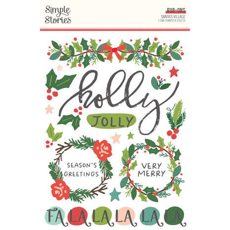 Simple Stories Santa's Village Rub Ons (23025) (OUTLET)