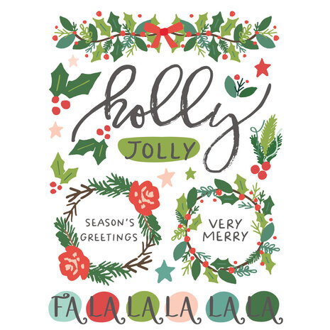 Simple Stories Santa's Village Rub Ons (23025) (OUTLET)