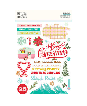 Simple Stories Snow Pine Lodge Rub Ons (23127) (OUTLET)
