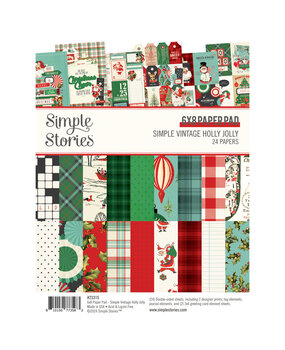 Simple Stories Simple Vintage Holly Jolly 6x8 Inch Paper Pad (23315) (OUTLET)