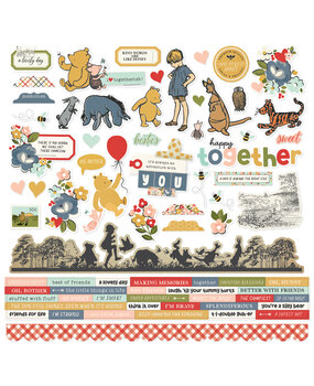 Simple Stories Say Cheese Classic Pooh Cardstock Stickers (23902) (OUTLET)