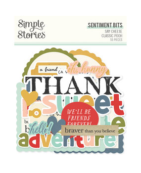 Simple Stories Say Cheese Classic Pooh Sentiment Bits & Pieces (23924) (OUTLET)