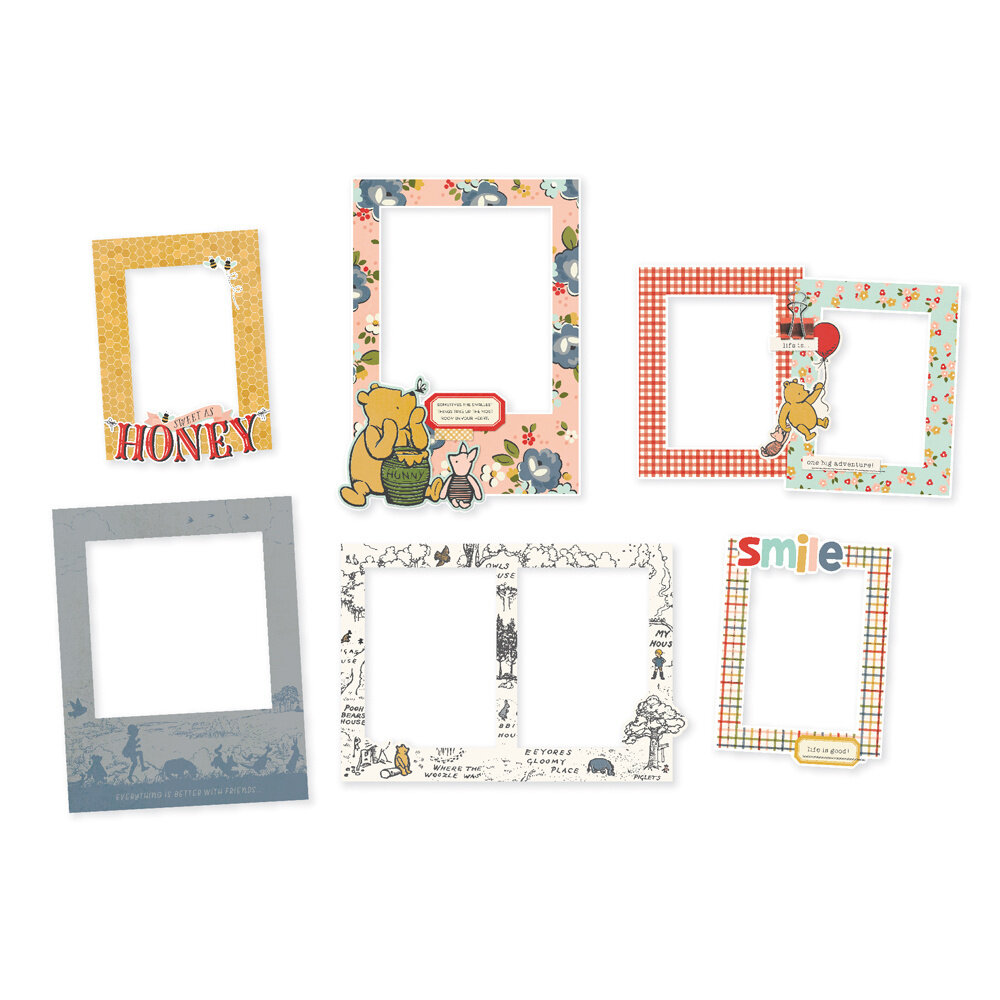 Simple Stories Say Cheese Classic Pooh Chipboard Frames (23927) (OUTLET)