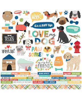 Simple Stories Fur Baby Dog Cardstock Stickers (24001) (OUTLET)