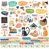 Simple Stories Fur Baby Cat Cardstock Stickers (24014) (OUTLET)