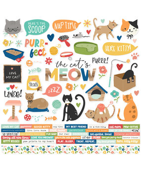Simple Stories Fur Baby Cat Cardstock Stickers (24014) (OUTLET)