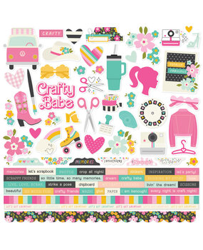 Simple Stories Crafty Babe Cardstock Stickers (24301) (OUTLET)