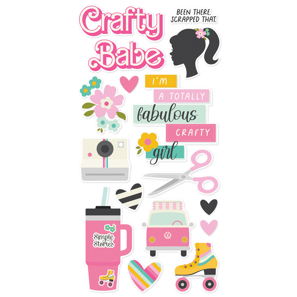 Simple Stories Crafty Babe Foam Stickers (24311) (OUTLET)