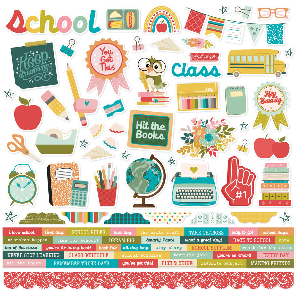 Simple Stories Book Fair Cardstock Stickers (24602) (OUTLET)