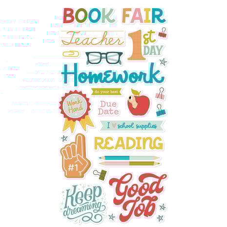 Simple Stories Book Fair Foam Stickers (24622) (OUTLET)