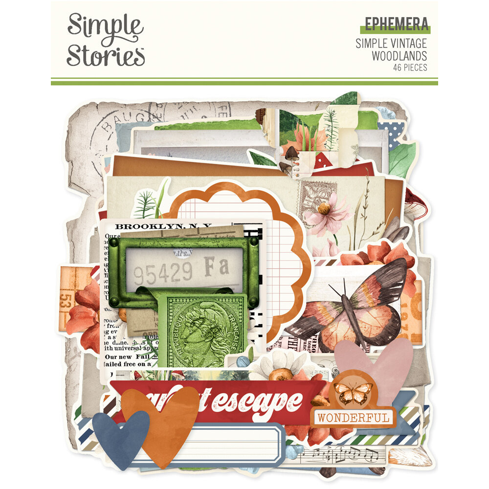 Simple Stories Simple Vintage Woodlands Ephemera (24726) (OUTLET)