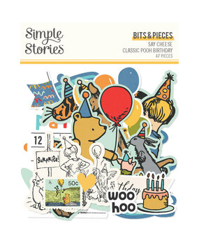 Simple Stories Say Cheese Classic Pooh Birthday Bits & Pieces (24808) (OUTLET)