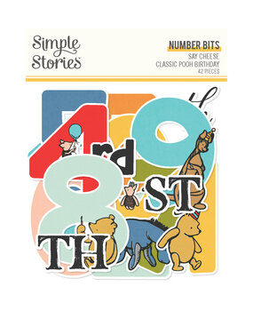 Simple Stories Say Cheese Classic Pooh Birthday Number Bits & Pieces (24810) (OUTLET)