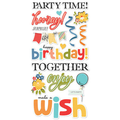 Simple Stories Say Cheese Classic Pooh Birthday Foam Stickers (24811) (OUTLET)