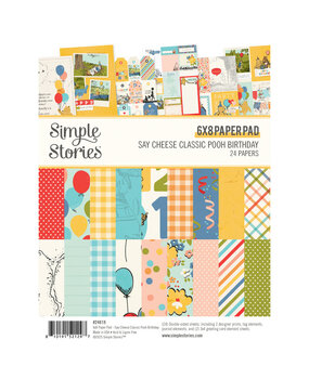 Simple Stories Say Cheese Classic Pooh Birthday 6x8 Inch Paper Pad (24818) (OUTLET)