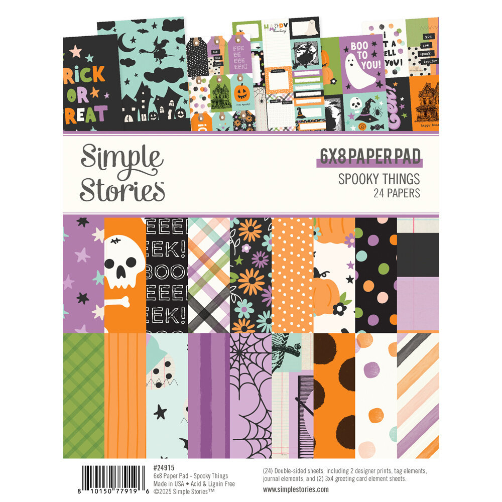 Simple Stories Spooky Things 6x8 Inch Paper Pad (24915) (OUTLET)