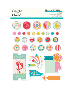 Simple Stories Fun Times Decorative Brads (25022) (OUTLET)