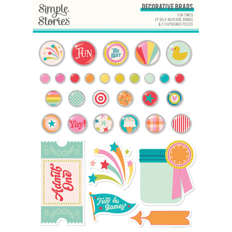 Simple Stories Fun Times Decorative Brads (25022) (OUTLET)