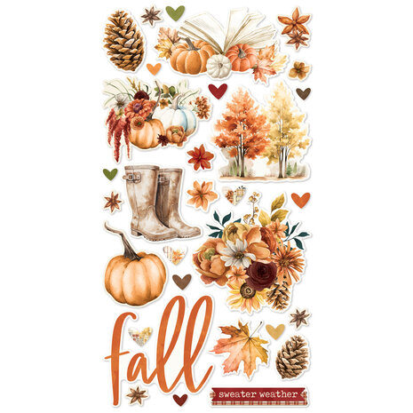 Simple Stories Simple Vintage Autumn Breeze 6x12 Inch Chipboard Stickers (25121) (OUTLET)