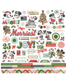 Simple Stories Say Cheese Classic Mouse Christmas Cardstock Stickers (25201) (OUTLET)