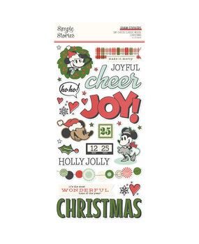 Simple Stories Say Cheese Classic Mouse Christmas Foam Stickers (25211) (OUTLET)