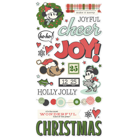Simple Stories Say Cheese Classic Mouse Christmas Foam Stickers (25211) (OUTLET)