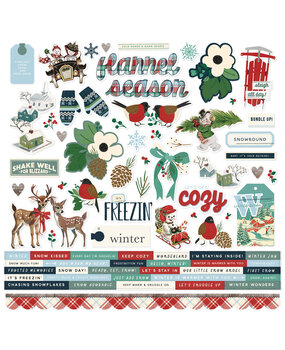 Simple Stories Simple Vintage Flannel Season Cardstock Stickers (25302) (OUTLET)