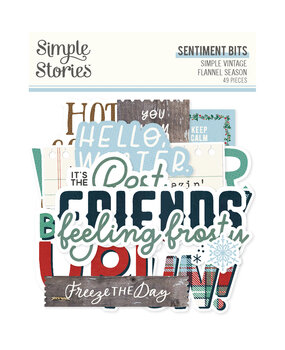 Simple Stories Simple Vintage Flannel Season Sentiment Bits & Pieces (25320) (OUTLET)