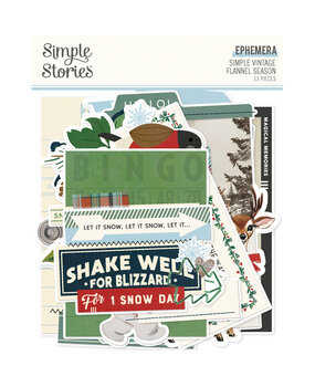 Simple Stories Simple Vintage Flannel Season Ephemera Bits & Pieces (25321) (OUTLET)