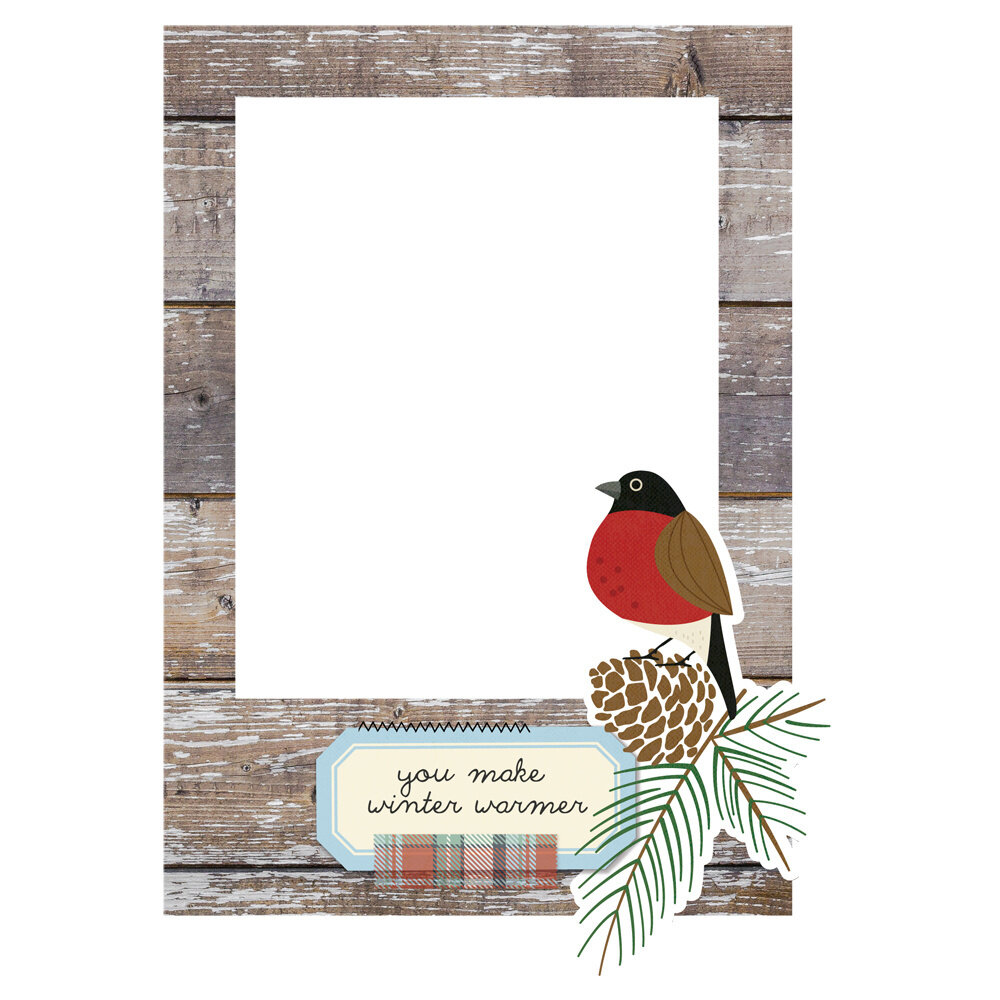 Simple Stories Simple Vintage Flannel Season Chipboard Frames (25322) (OUTLET)