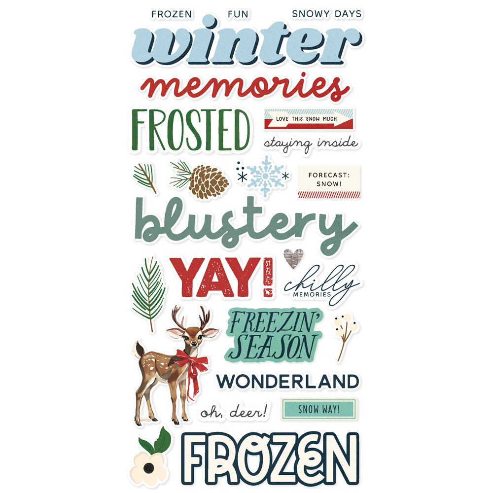 Simple Stories Simple Vintage Flannel Season Foam Stickers (25323) (OUTLET)
