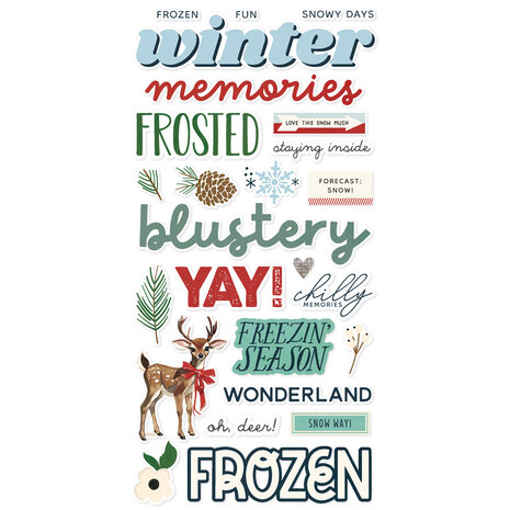 Simple Stories Simple Vintage Flannel Season Foam Stickers (25323) (OUTLET)