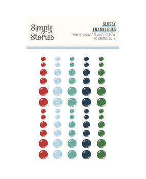Simple Stories Simple Vintage Flannel Season Glossy Enamel Dots (25325) (OUTLET)
