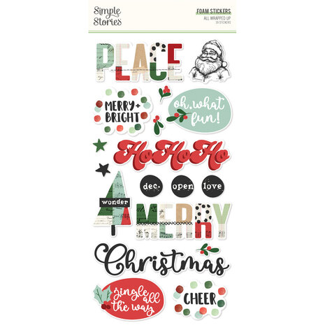 Simple Stories All Wrapped Up Foam Stickers (25422) (OUTLET)