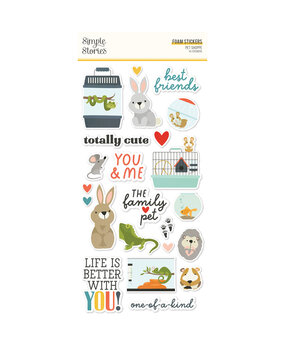Simple Stories Pet Shoppe Foam Stickers (SIS19211) (OUTLET)