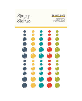 Simple Stories Pet Shoppe Enamel Dots (SIS19213) (OUTLET)