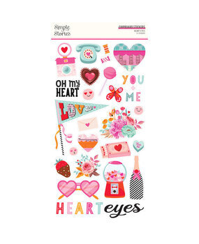 Simple Stories Heart Eyes Chipboard Stickers (SIS19416) (OUTLET)
