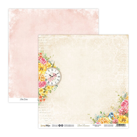 ScrapBoys Bird Romance 12x12 Inch Paper Pack (BIRO-08) (OUTLET)