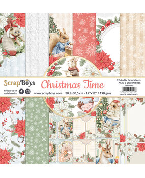 ScrapBoys Christmas Time 12x12 Inch Paper Pack (CHTI-08) (OUTLET)