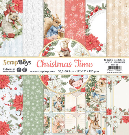 ScrapBoys Christmas Time 12x12 Inch Paper Pack (CHTI-08) (OUTLET)