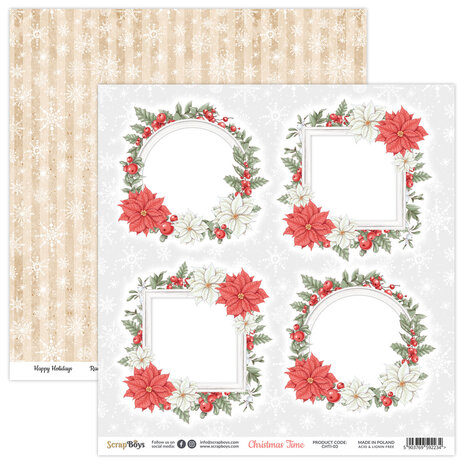 ScrapBoys Christmas Time 12x12 Inch Paper Pack (CHTI-08) (OUTLET)