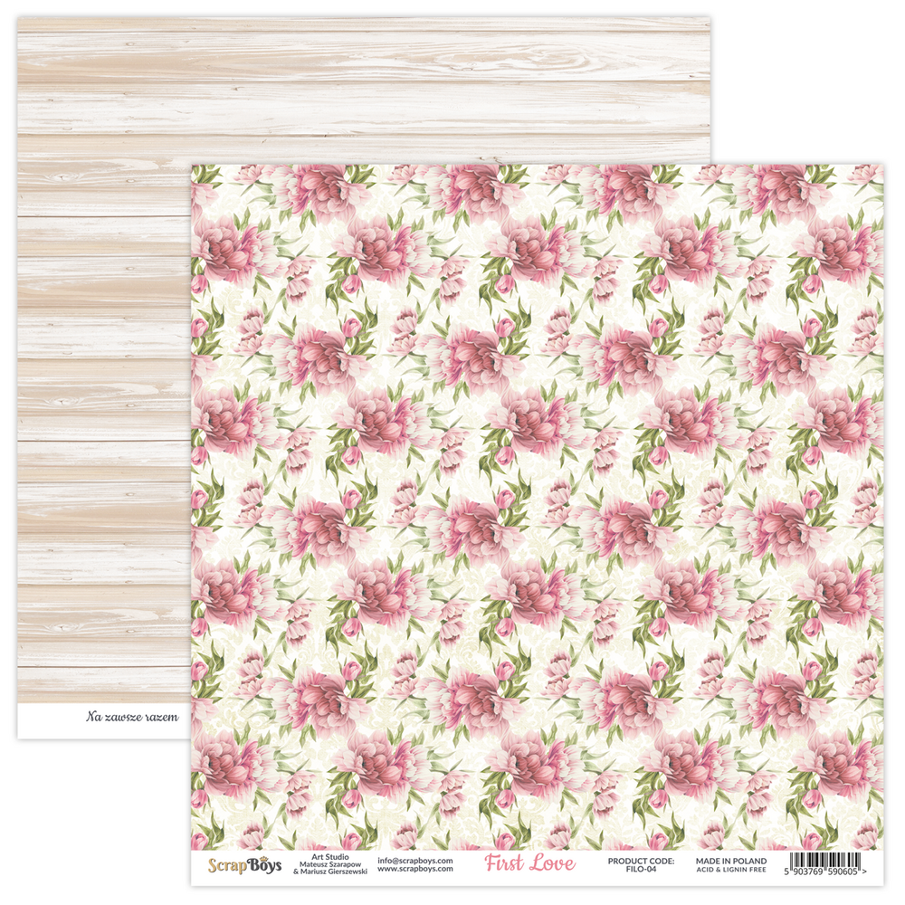 ScrapBoys First Love 8x8 Inch Paper Pad (FILO-10) (OUTLET)