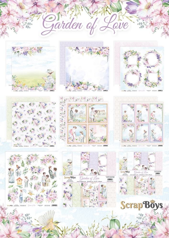 ScrapBoys Garden Of Love 12x12 Inch Paper Pack (GALO-08) (OUTLET) ScrapBoys Garden Of Love 12x12 Inch Paper Pack (GALO-08) (OUTLET)