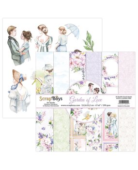 ScrapBoys Garden Of Love 6x6 Inch Paper Pad (GALO-09) (OUTLET)