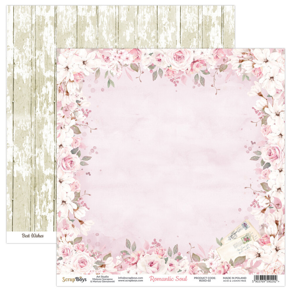 ScrapBoys Romantic Soul 6x6 Inch Paper Pad (ROSO-09) (OUTLET)
