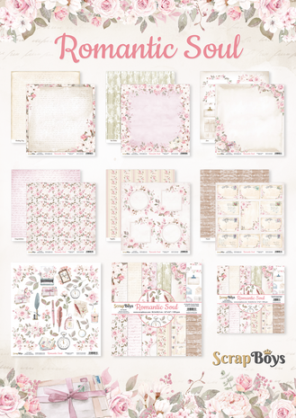 ScrapBoys Romantic Soul 6x6 Inch Paper Pad (ROSO-09) (OUTLET)