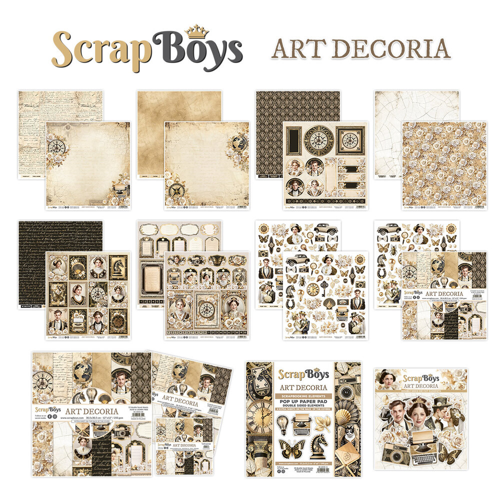ScrapBoys Art Decoria Double Sided Die Cut Elements (44pcs) (SB-ARDE-12) (OUTLET)