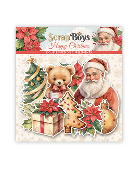 ScrapBoys Happy Christmas Double Sided Die Cut Elements (40pcs) (SB-HACH-12) (OUTLET)