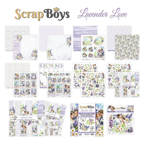 ScrapBoys Lavender Love Double Sided Die Cut Elements (47pcs) (SB-LALO-12) (OUTLET)