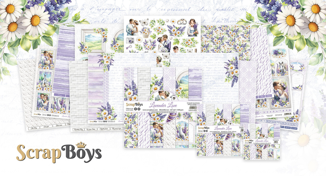 ScrapBoys Lavender Love Double Sided Die Cut Elements (47pcs) (SB-LALO-12) (OUTLET)